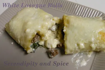 white lasagne roll ups