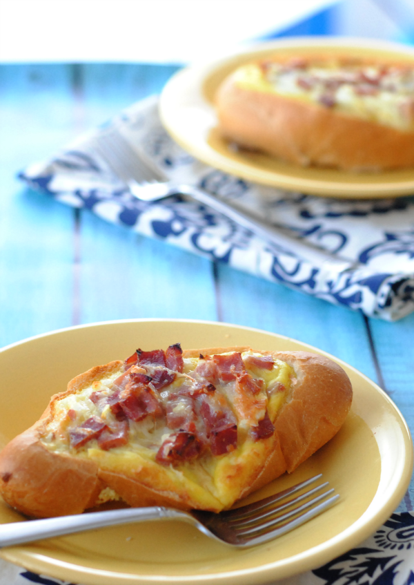 Ham Egg and Cheese Breakfast Boats Recipe