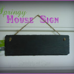 Spring House Number Sign