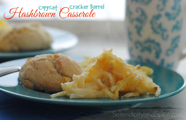 What is a recipe for Cracker Barrel hashbrown casserole?