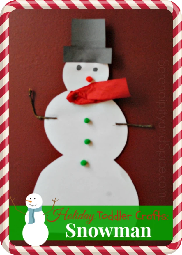 Holiday Toddler Crafts: Snowman