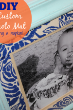 how to make your own custom photo mat using a napkin