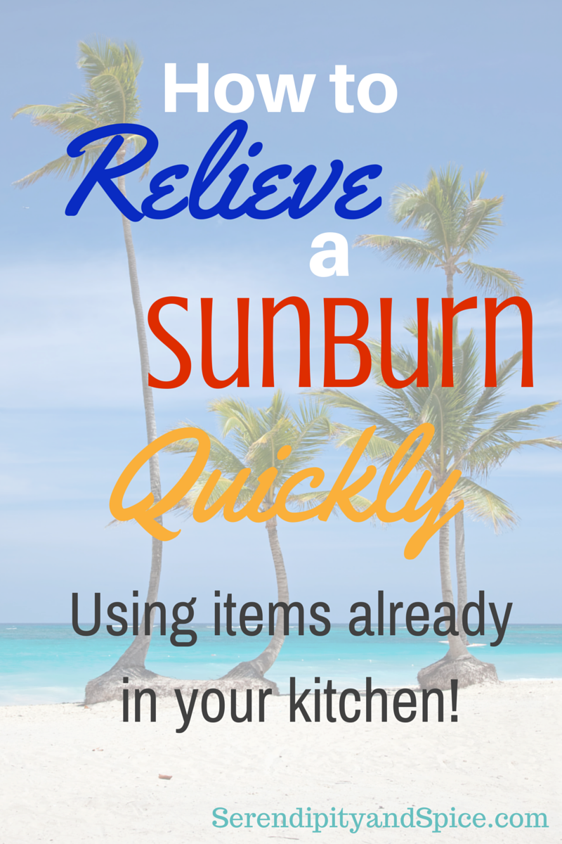 How to relieve a sunburn quickly