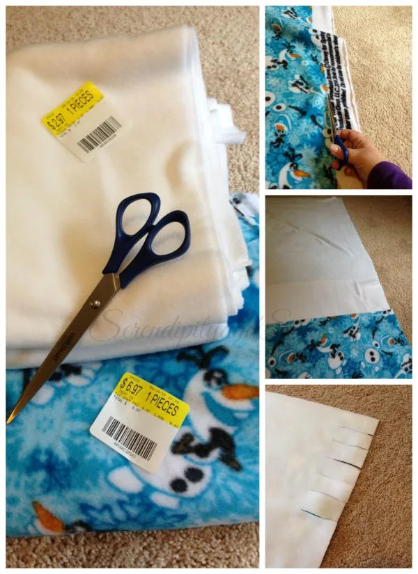 DIY No Sew Blanket