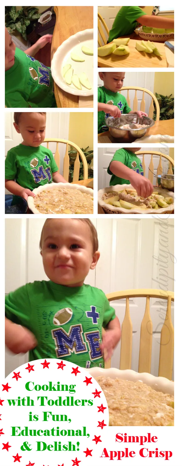 Cooking with Toddlers - Air Fryer Apple Crisp Recipe