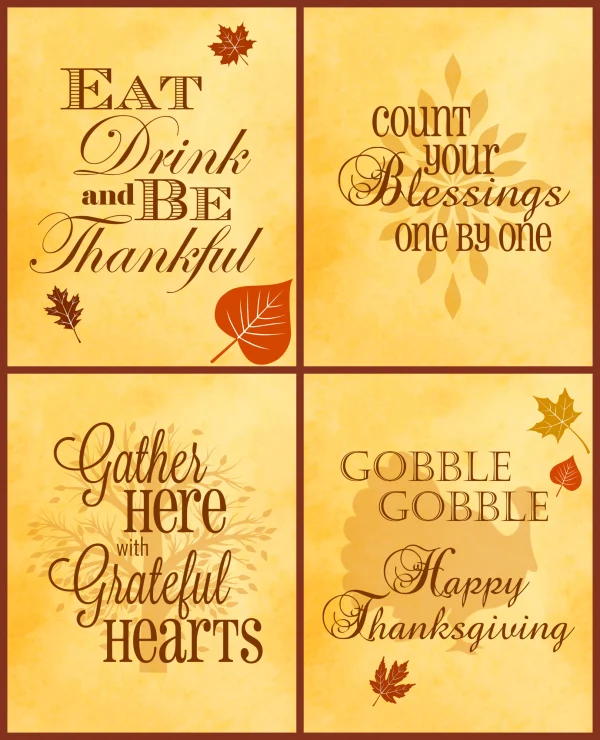 Free Thanksgiving Printables