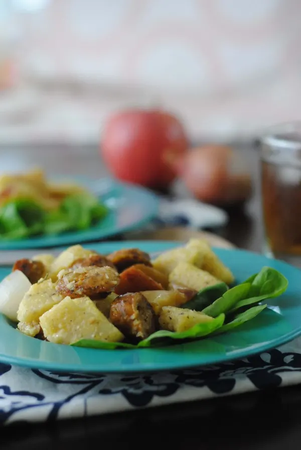 Chicken and Apple Baked Polenta recipe