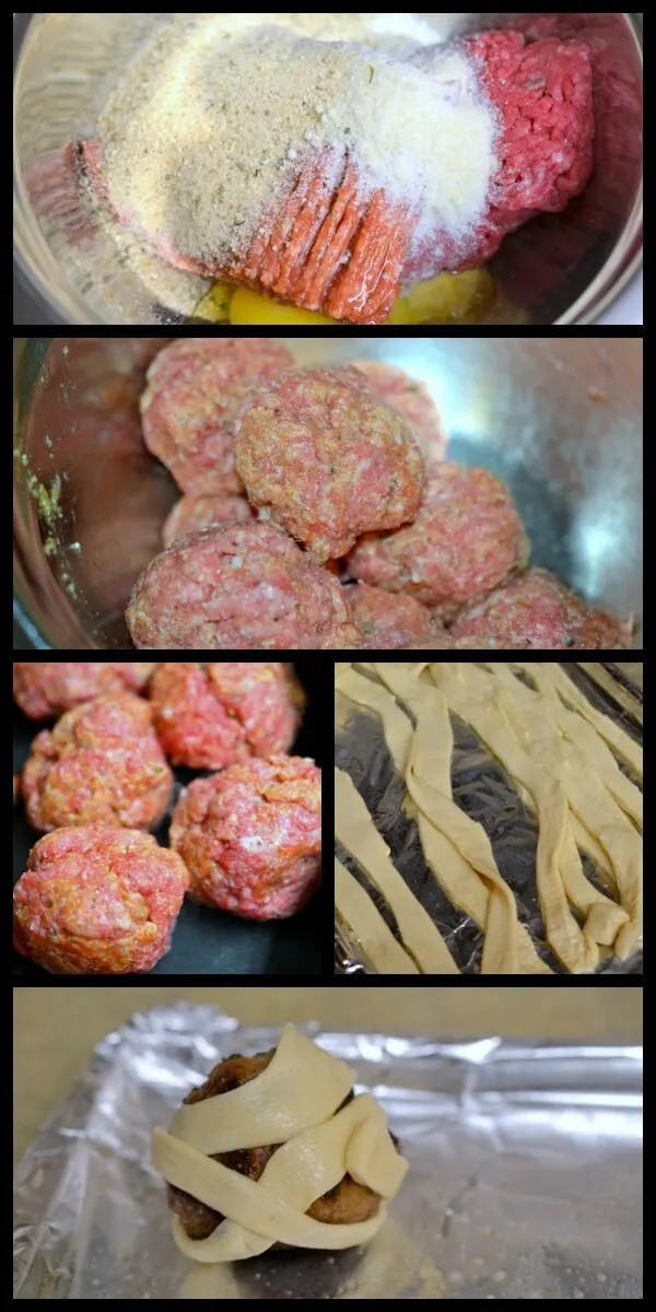 Mummy Meatloaf Meatballs - A Spooky Halloween Dinner