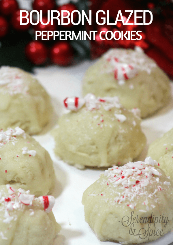 Bourbon Glazed Peppermint Cookies