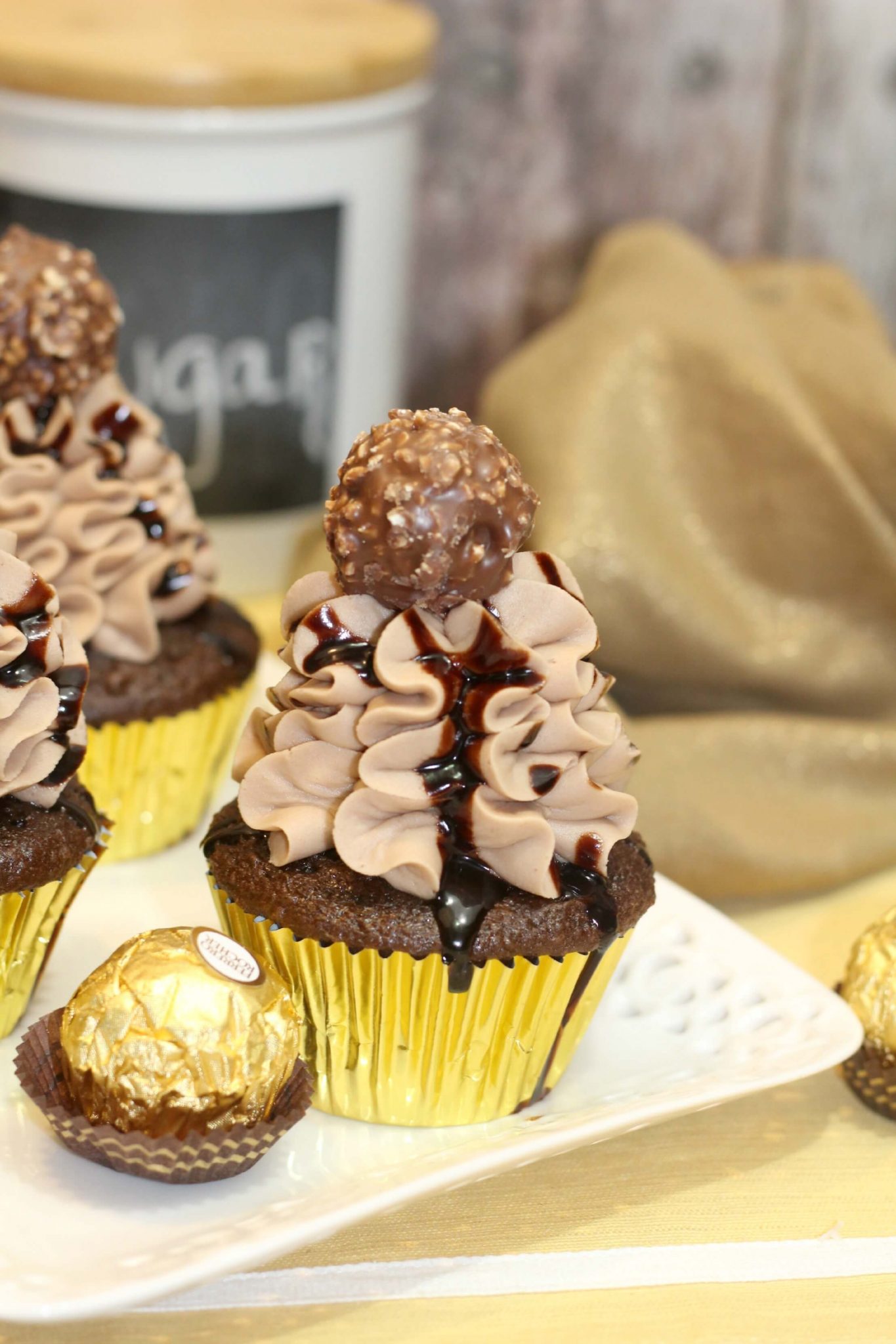 Ferrero Rocher Chocolate Cupcake Recipe - Serendipity And Spice