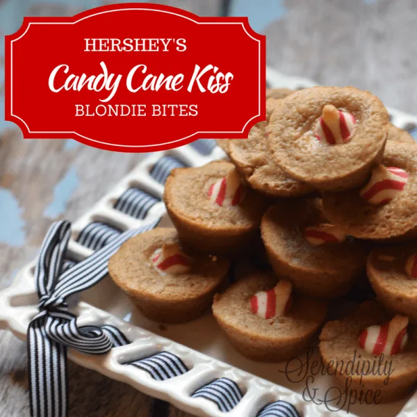 Hershey's Candy Cane Kiss Blondie Bites Recipe