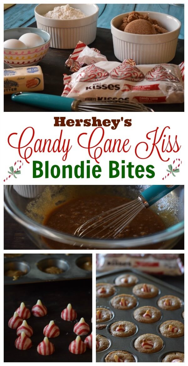 Hershey Candy Cane Kiss Blondie Bites Recipe