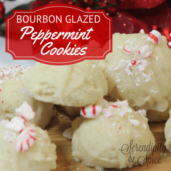 Bourbon Glazed Peppermint Cookies