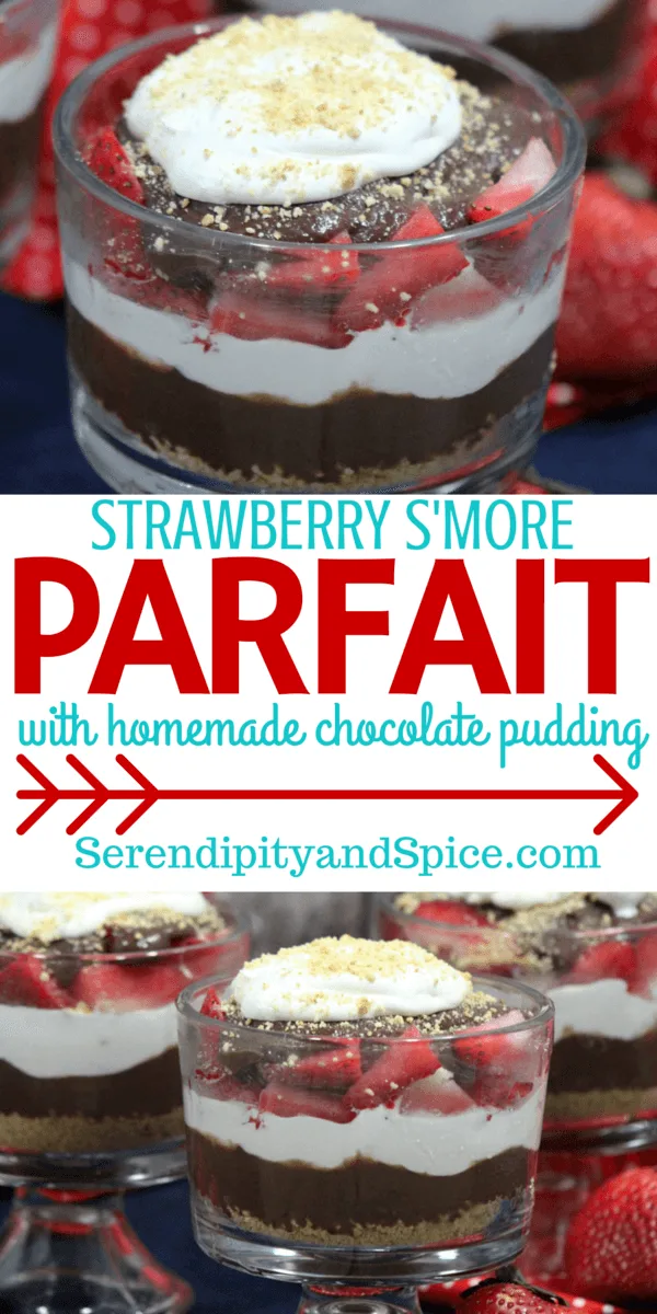 Strawberry Parfait with Homemade Chocolate Pudding