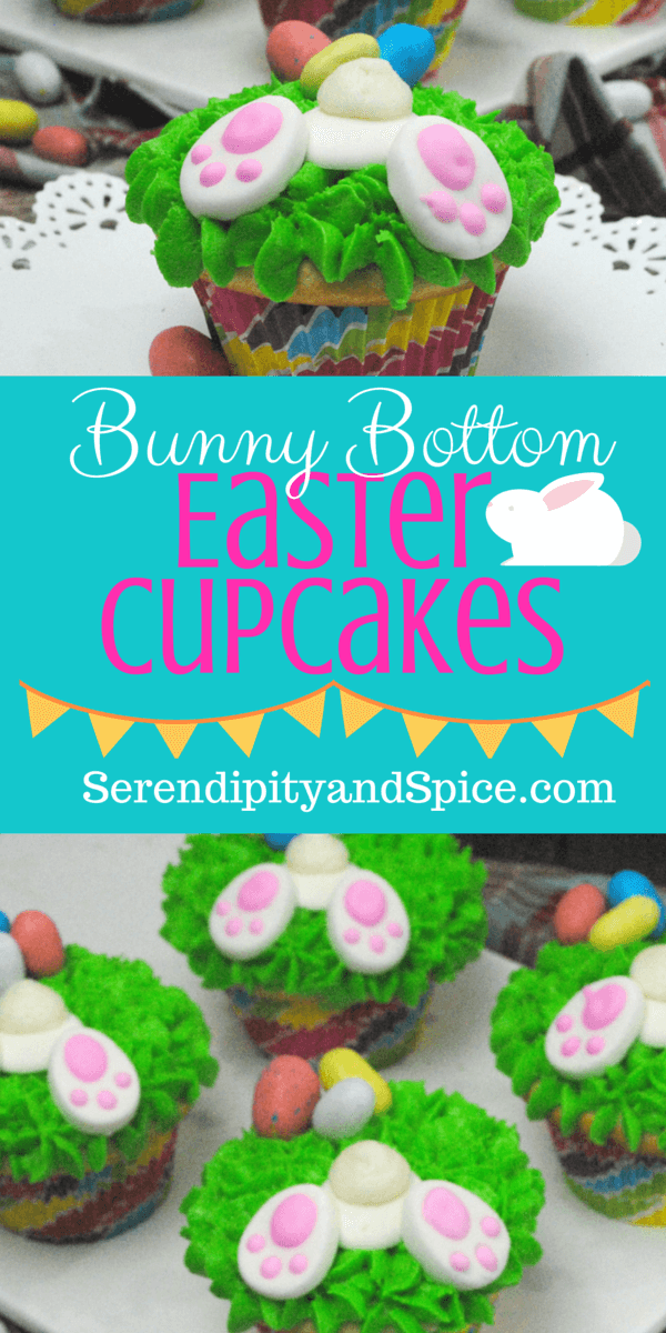 Bunny Bottom Easter Cupcakes from Scratch