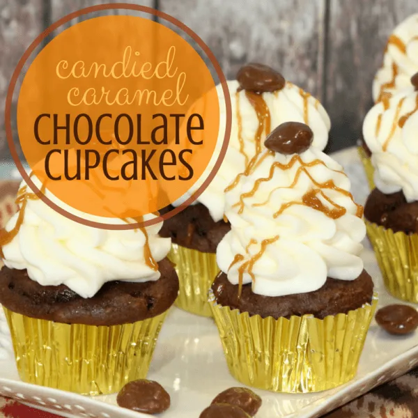 candied caramel chocolate cupcakes recipe