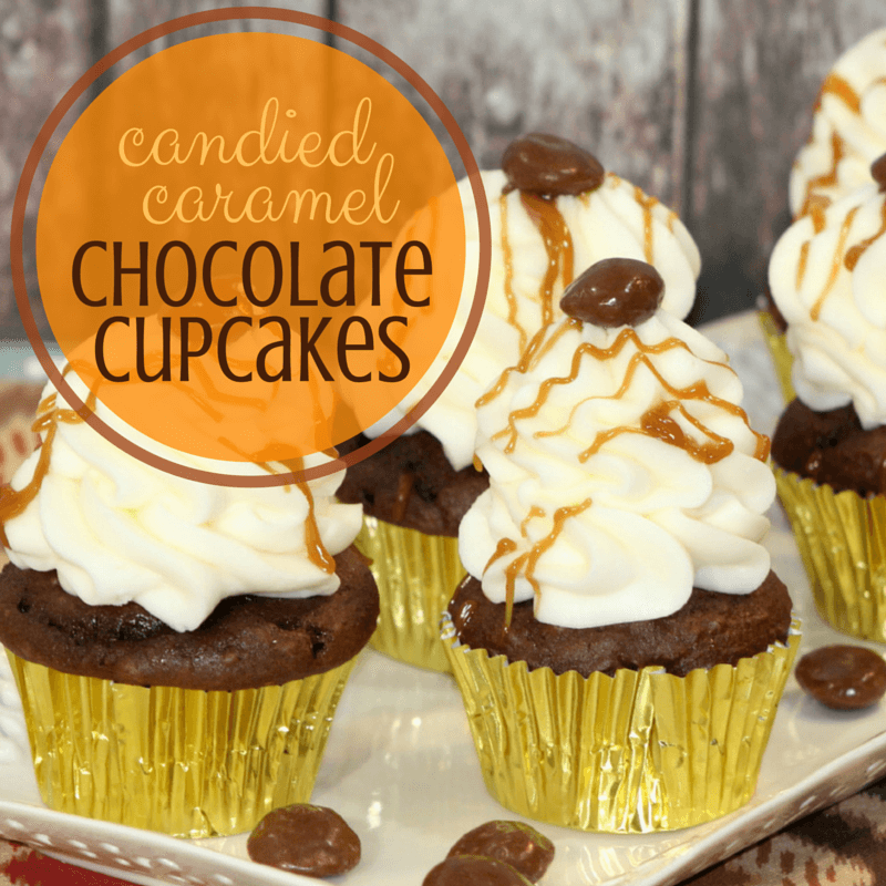 Candied Caramel Chocolate Cupcakes Recipe