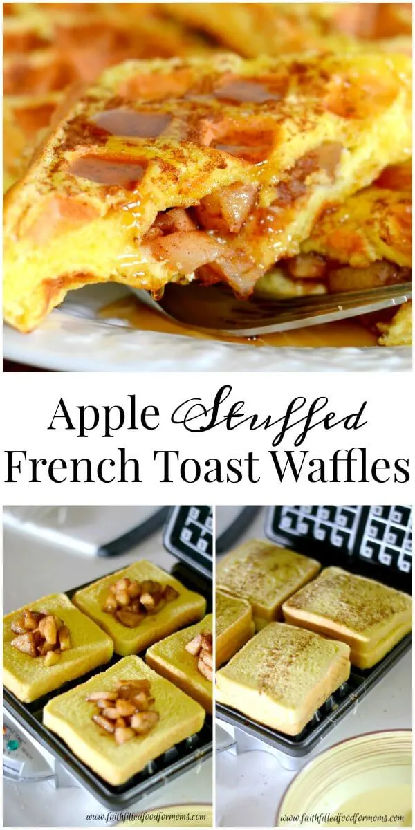 Apple Stuffed French Toast Waffles