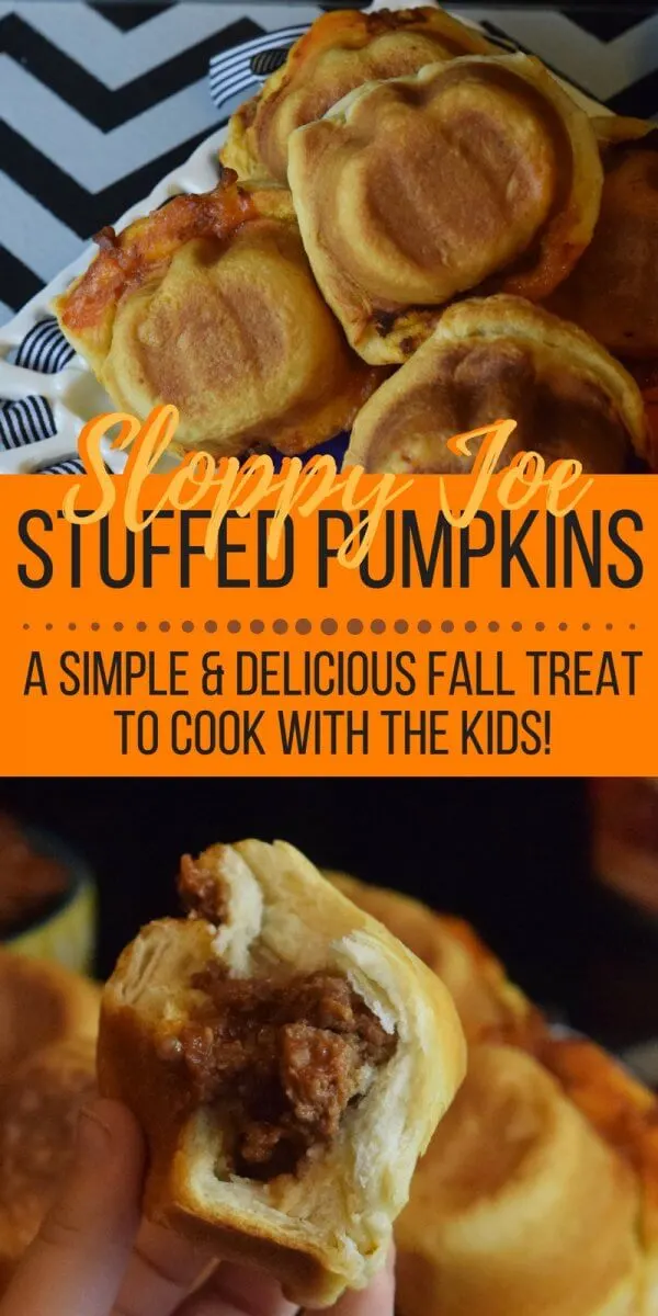 These sloppy joe stuffed pumpkins are so much fun to make with the kids. They make a simple dinner that's ready in no time!