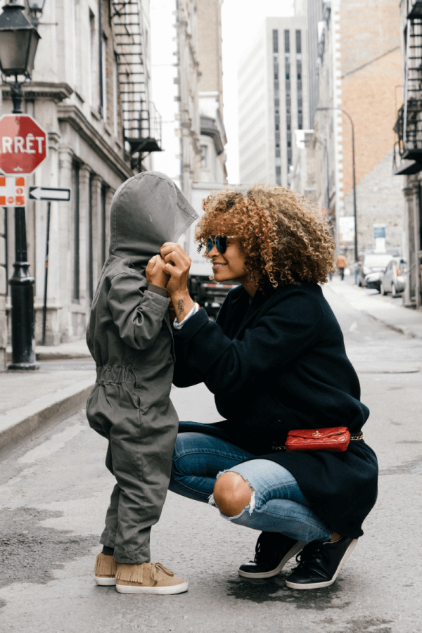 mom and son bonding