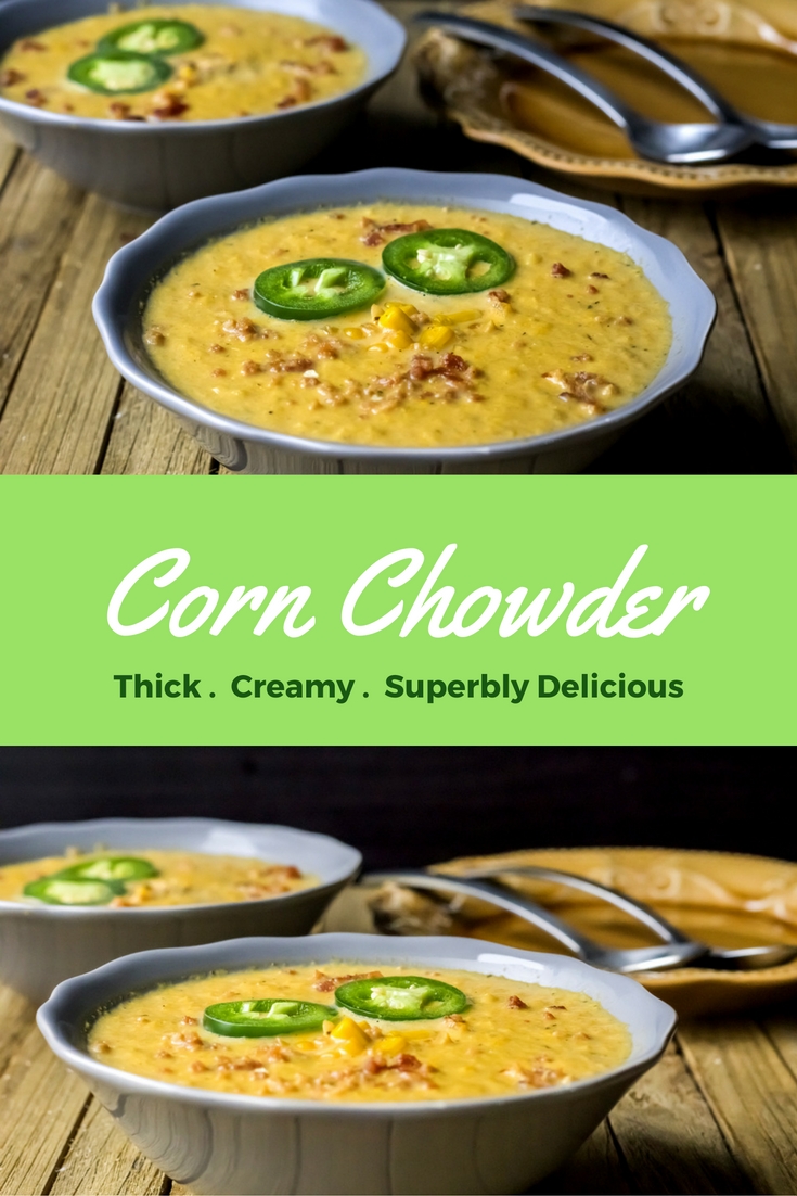 Thick and creamy and superbly delicious Corn Chowder is a wonderful way to drive away the post holiday blues and to welcome the New Year!