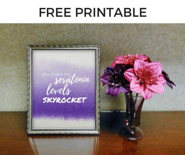 Free Printable - You Make My Seratonin Levels Skyrocket