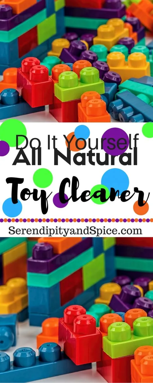 DIY All Natural Toy Cleaner Recipe - Safe, Non-toxic cleaning solution for the kids and baby toys.