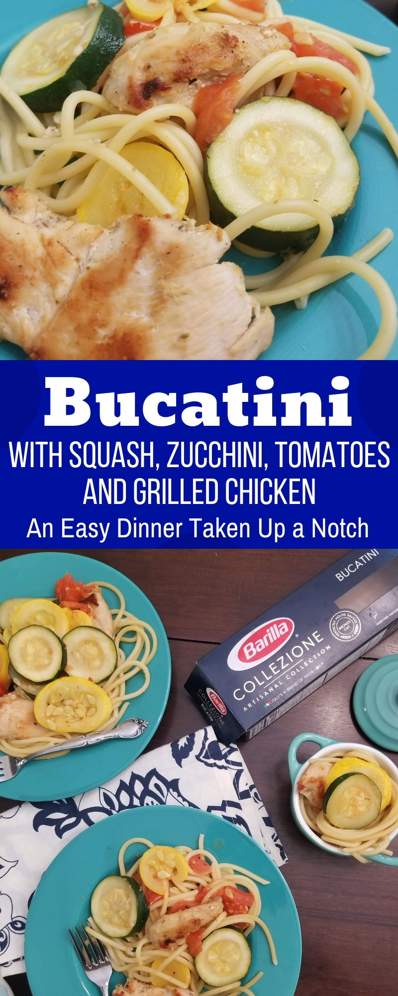 Bucatini Pasta Bucatini Pasta with Squash and Zucchini Recipe This Pasta with Squash and Zucchini recipe is the perfect fall dish filled with farm fresh flavors!  Make this super easy Pasta with Squash and Zucchini Recipe on busy nights!
