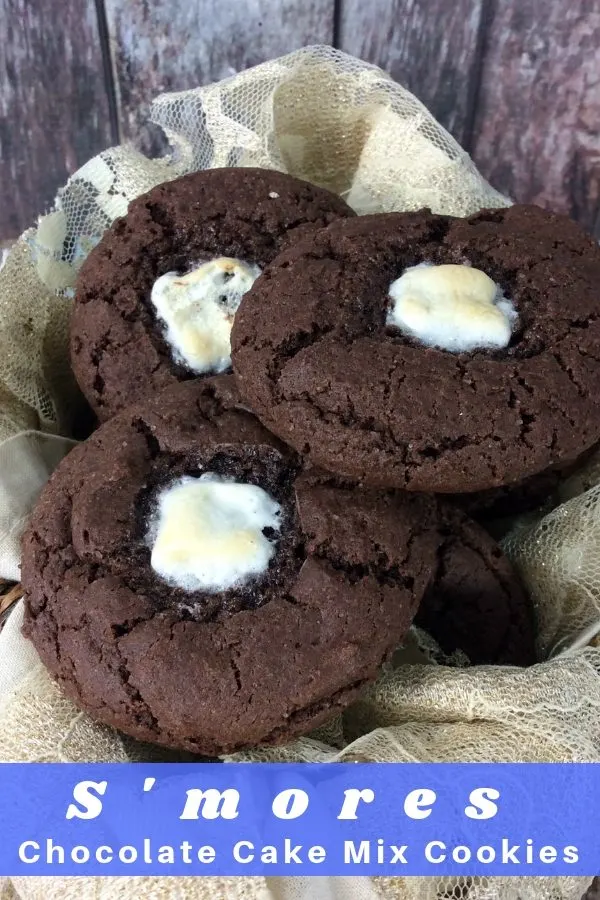 Smores Chocolate Cake Mix Cookies