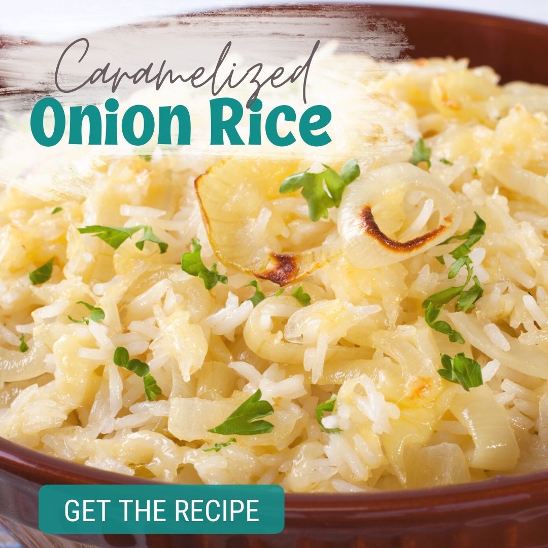 Sweet Vidalia Onion Rice- A Caribbean Rice Recipe
