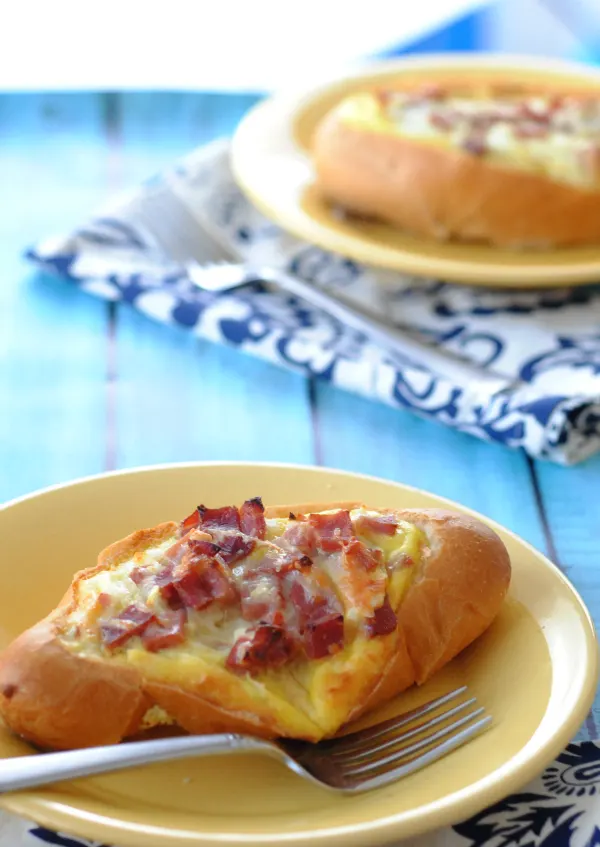 Ham Egg and Cheese Casserole Breakfast Boats Recipe