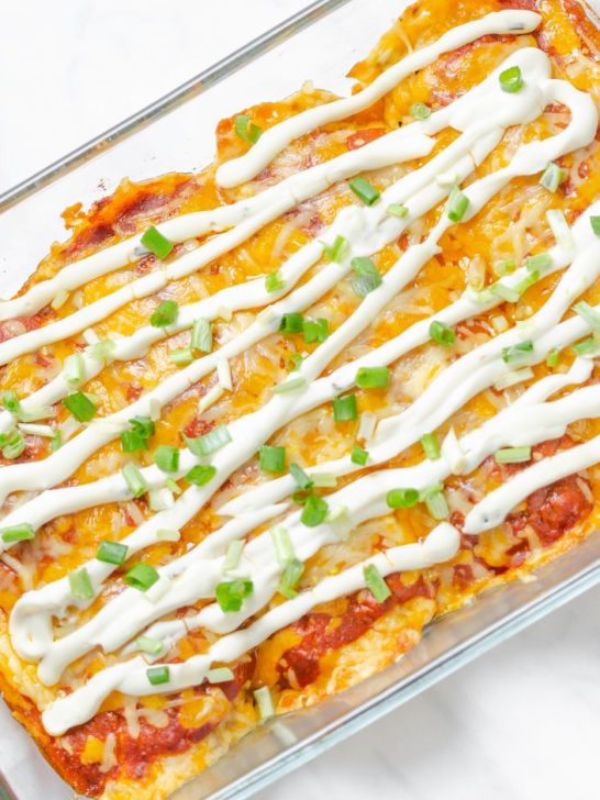 Sour Cream Chicken Enchilada Casserole