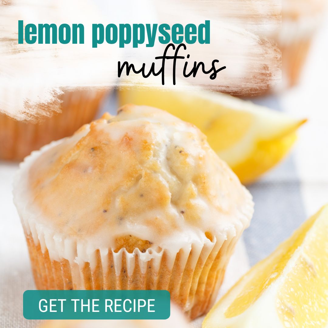 Lemon Poppy Seed Muffins with Sweet Icing