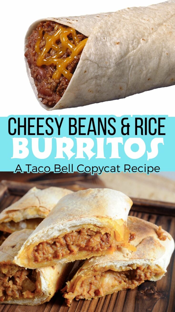 cheesy beans and rice burritos Copycat Taco Bell Cheesy Bean and Rice Burrito Make Taco Bell Cheesy Bean and Rice Burrito at home with our simple copycat recipe. Enjoy gooey cheese, seasoned rice, and zesty flavors in every bite. A delightful Mexican-inspired dish for the whole family