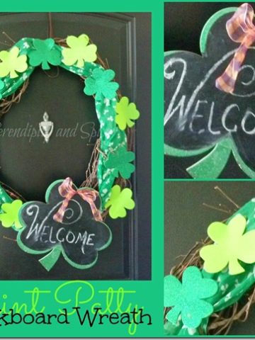 St. Patrick’s Chalkboard Wreath…a wreath for all seasons