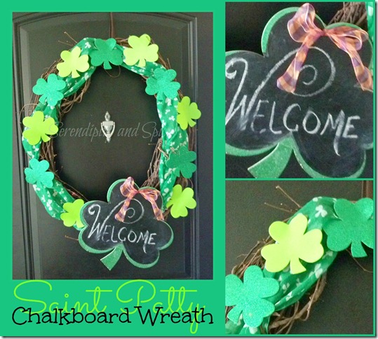 St. Patrick’s Chalkboard Wreath…a wreath for all seasons