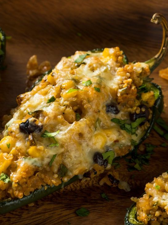 Vegetarian Stuffed Roasted Poblano Pepper Recipe