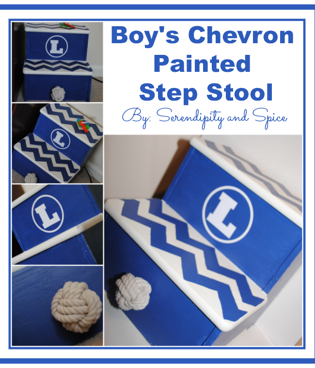 Personalized Chevron Child’s Step Stool