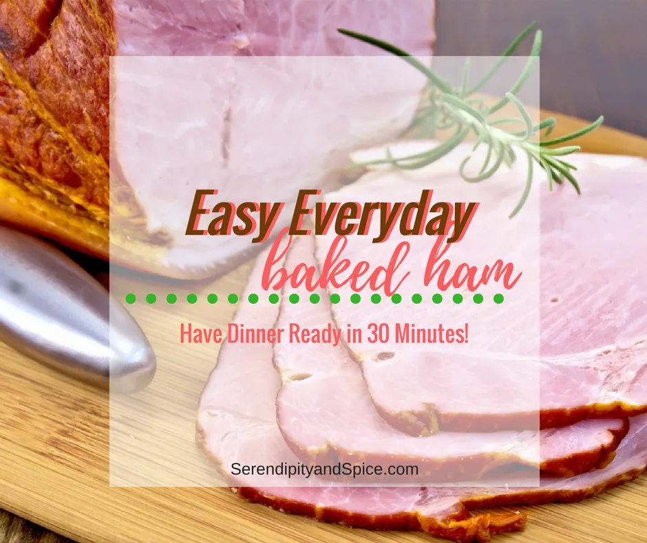 Easy Baked Ham Recipe- perfect for a quick dinner on a busy night.