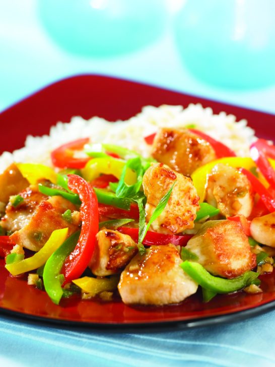 Chicken Stir Fry with Sweet and Hot Peppers