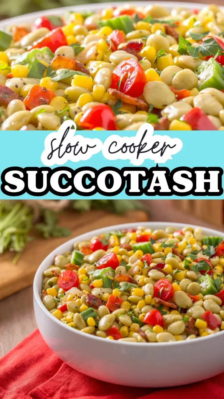 slow cooker corn succotash recipe Slow Cooker Corn Succotash Recipe This slow cooker corn succotash recipe is packed full of fresh vegetables to create a flavorful side dish the whole family will love.