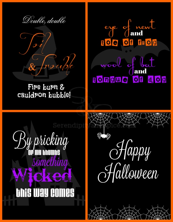 4 Matching Halloween Free Printables