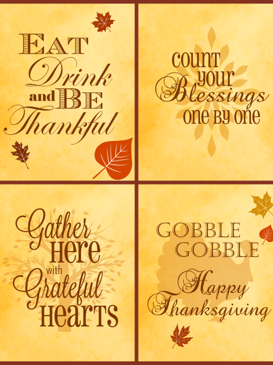 Free Thanksgiving Printables