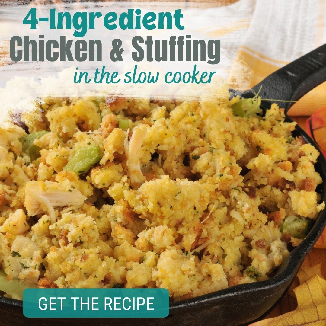 4-ingredient slow cooker chicken with stuffing