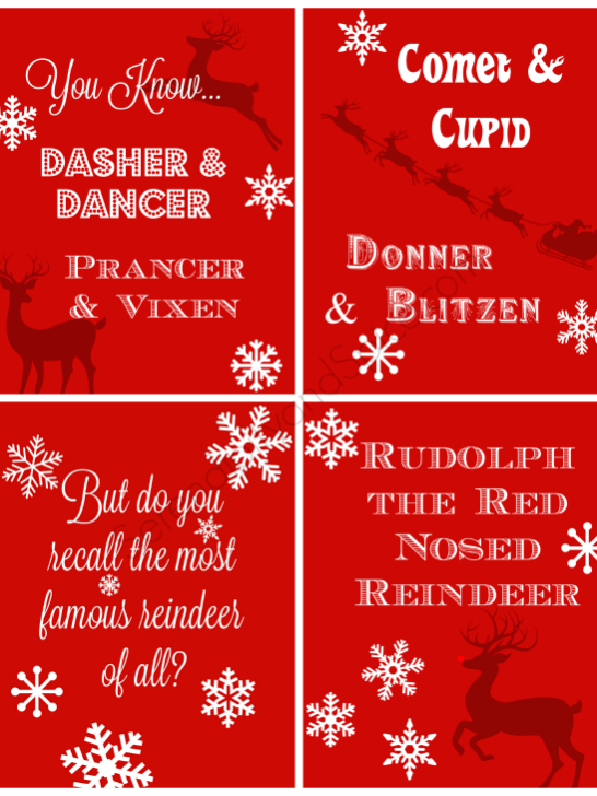 Free Christmas Printables 4 Pack