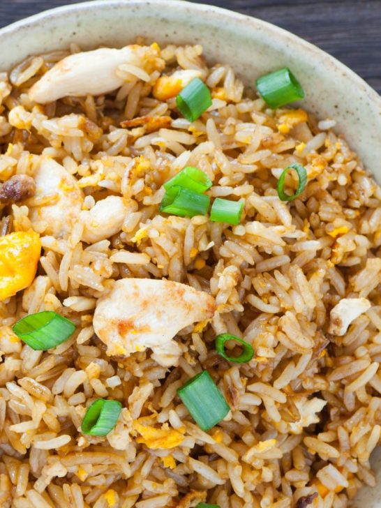 Hibachi Fried Rice Recipe in a bowl.