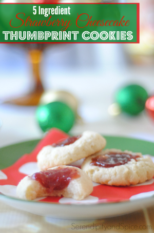 Strawberry Cheesecake Thumbprint Cookies Recipe - Serendipity And Spice