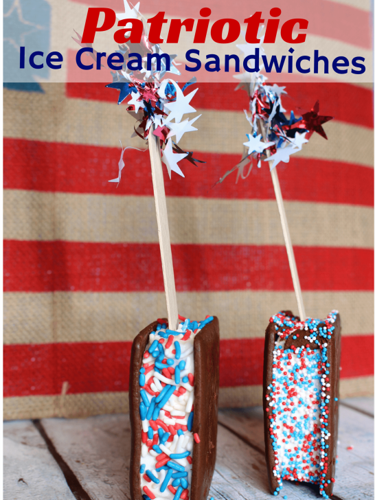 Easy Patriotic Ice Cream Sandwiches