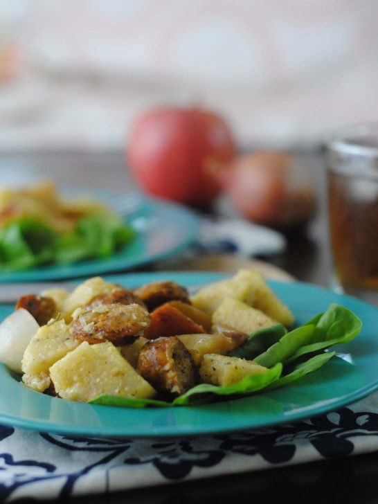 Chicken and Apple Baked Polenta Recipe