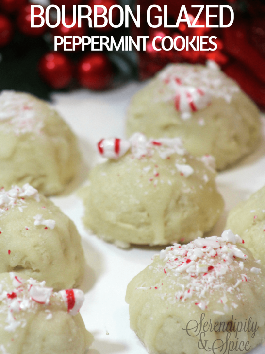 Bourbon Glazed Peppermint Cookies